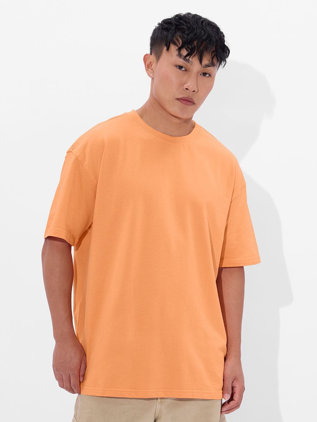 

The Souled Store Men Solid T-shirt, Orange