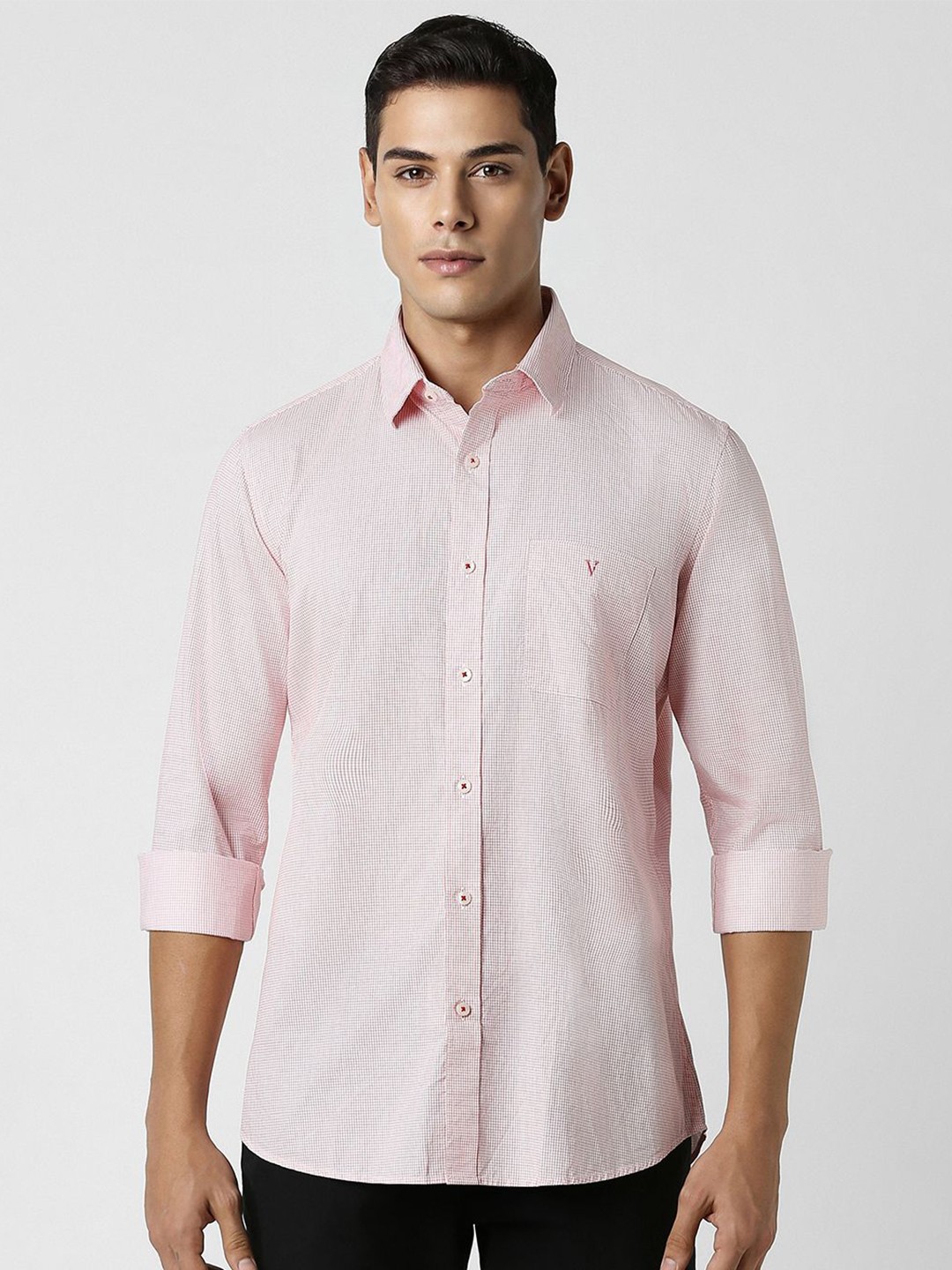

Van Heusen Sport Men Slim Fit Opaque Striped Casual Shirt, Pink