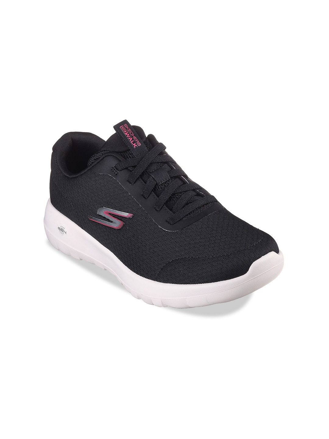 

Skechers Go Walk Joy - Ecstatic Women Round Toe Non-Marking Lace Ups Walking Shoes, Black