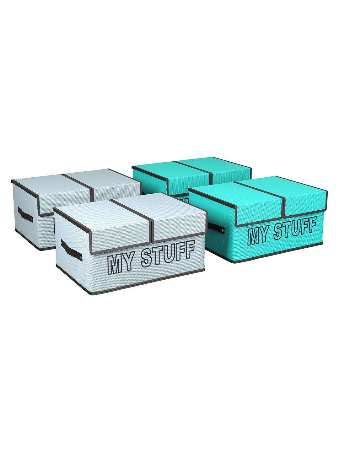

Kuber Industries Grey Set of 4 Regular Multi-Utility Organisers