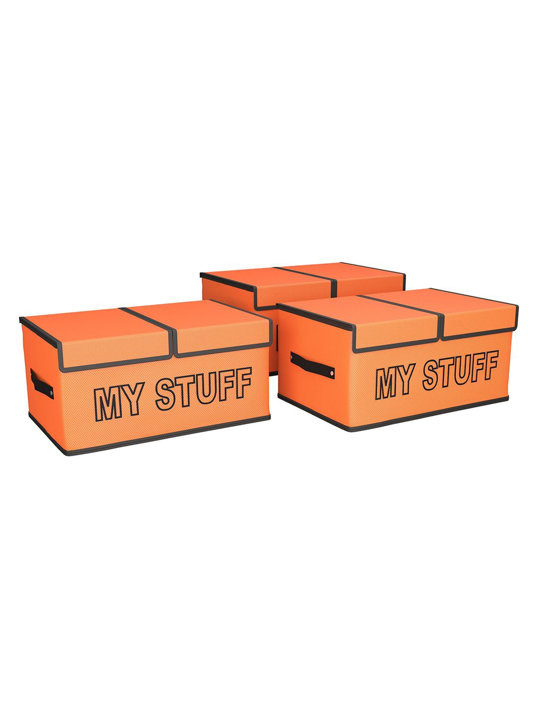 

Kuber Industries Orange Set of 3 Regular Multi-Utility Organisers