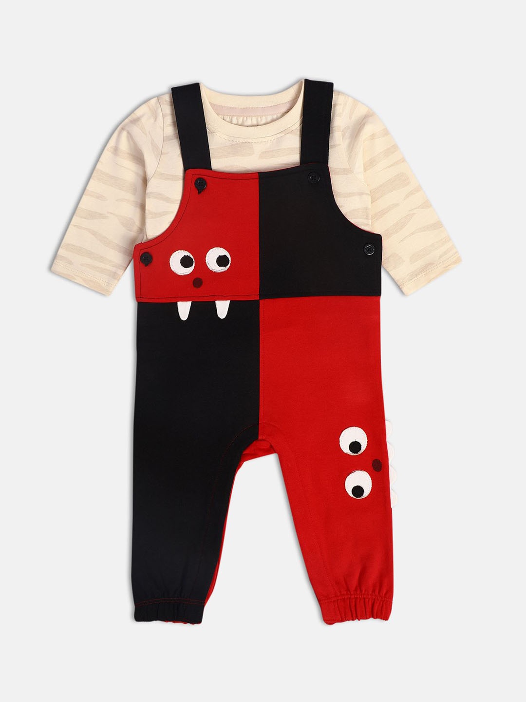 

MINI KLUB Infant Boys Printed Dungarees With T-Shirt, Red