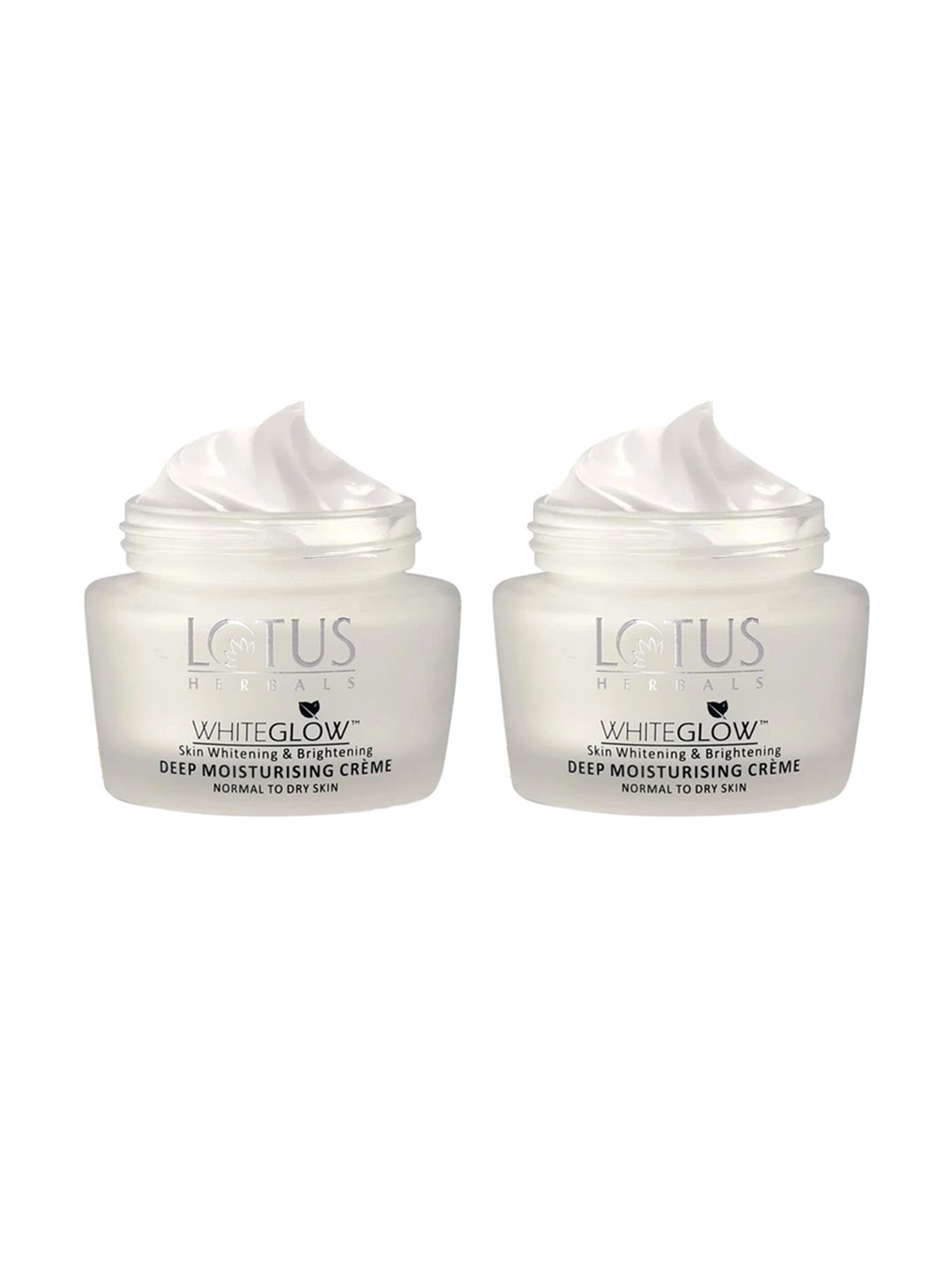 

Lotus Herbals Whiteglow Set of 2 Skin Whitening SPF20 Deep Moisturising Cream - 40 g each, White