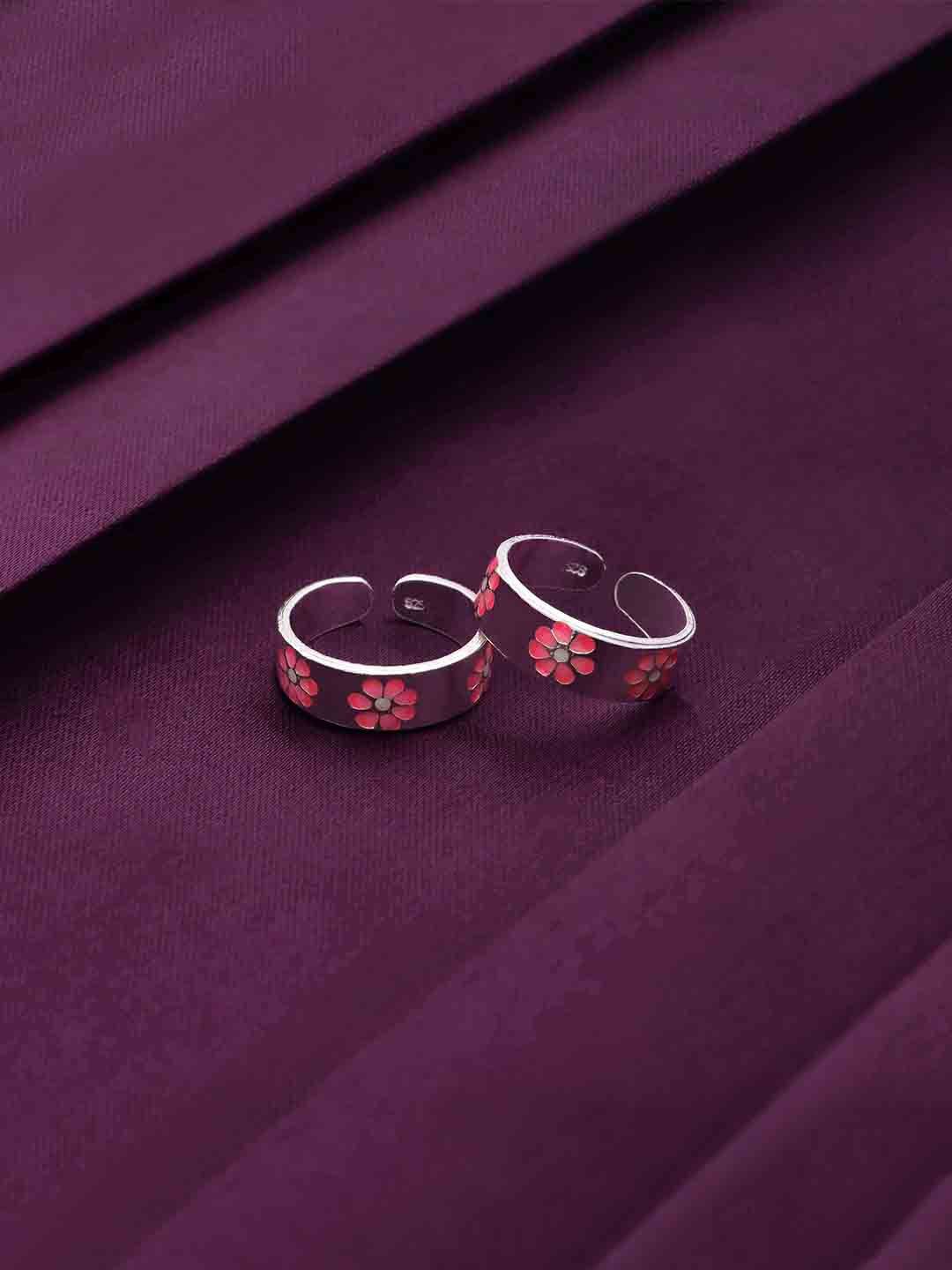 

KAI JEWEL Rhodium-Plated Toe Rings, Silver
