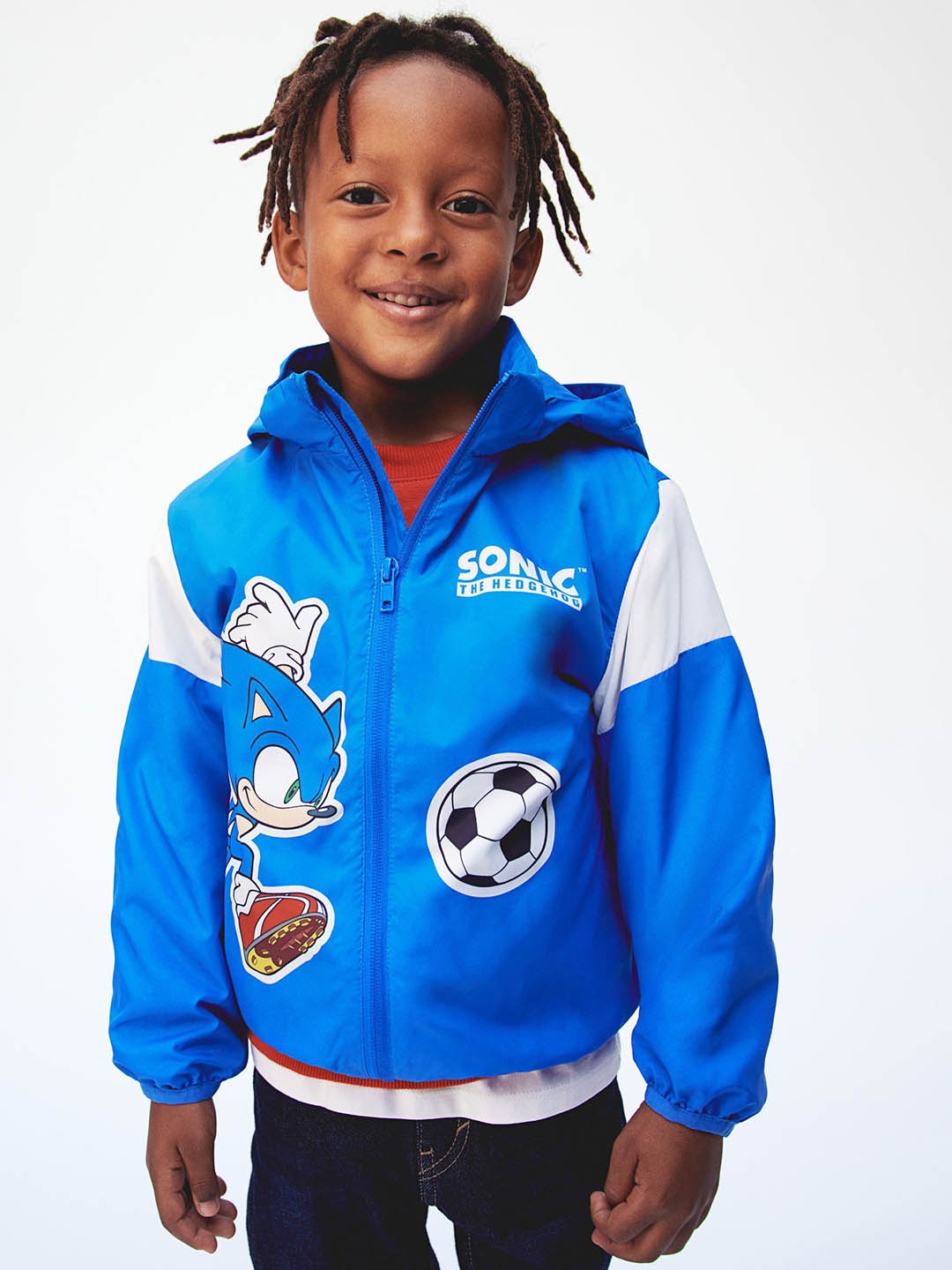 

H&M Boys Printed Windbreaker Jackets, Blue