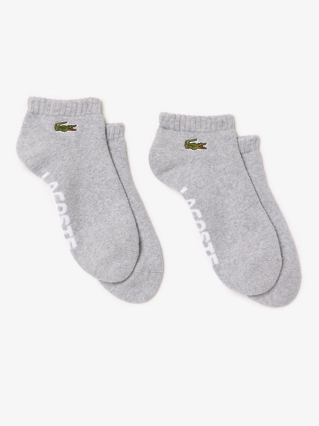 

Lacoste Men Pack Of 2 Ankle-Length Sports Socks, Grey