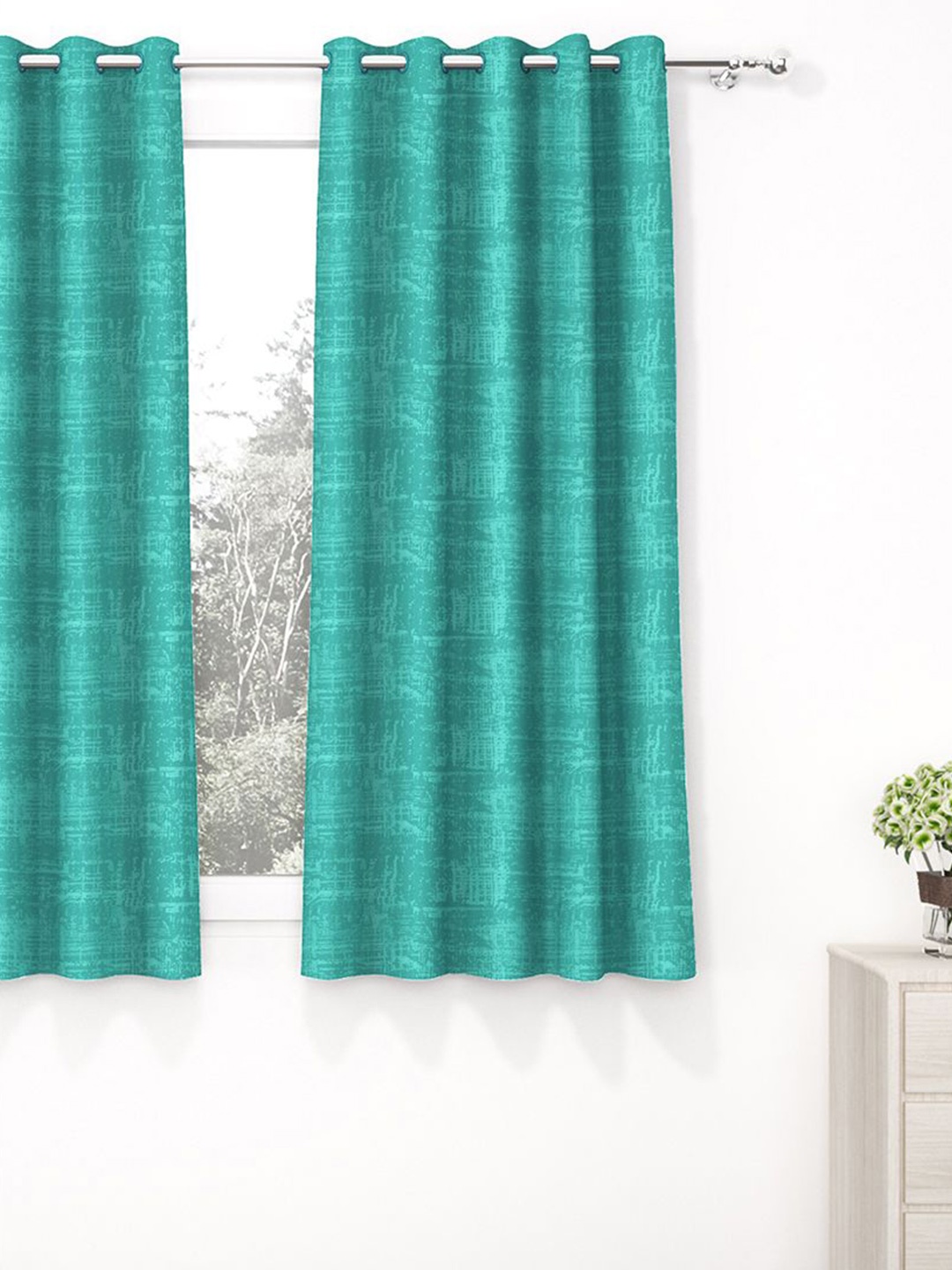 

Story@home Turquoise Blue Black Out Window Curtain