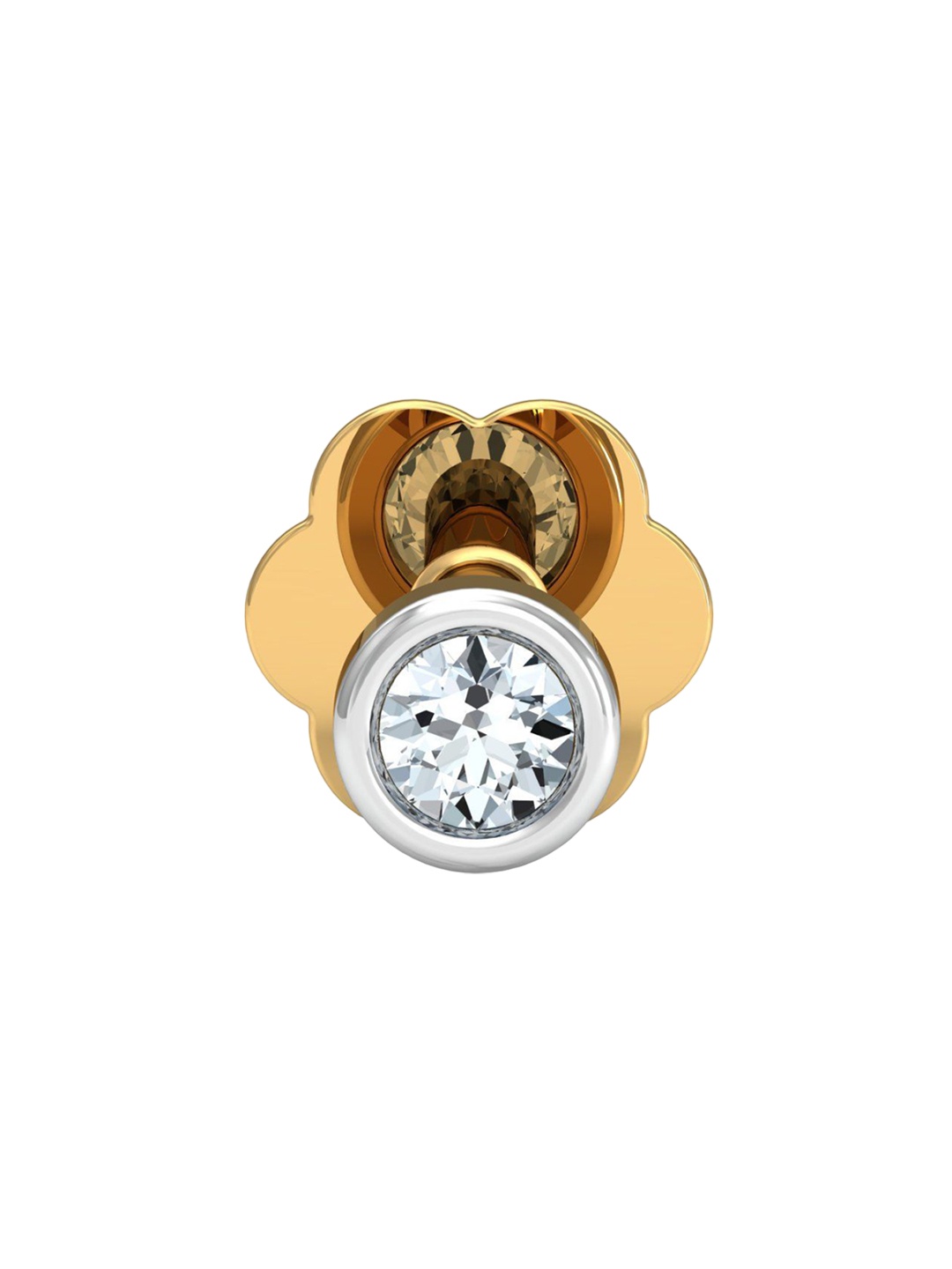 

KUBERBOX Women 14KT Gold Diamond Nosestud-0.02Ct