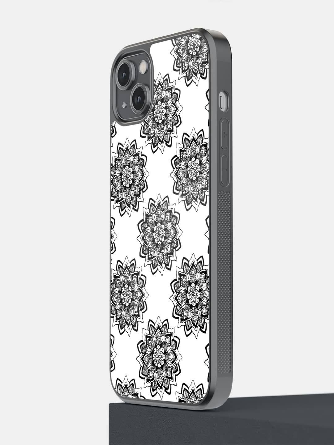 

macmerise Floral Printed iPhone 14 Plus Back Case Mobile Accessories, Black