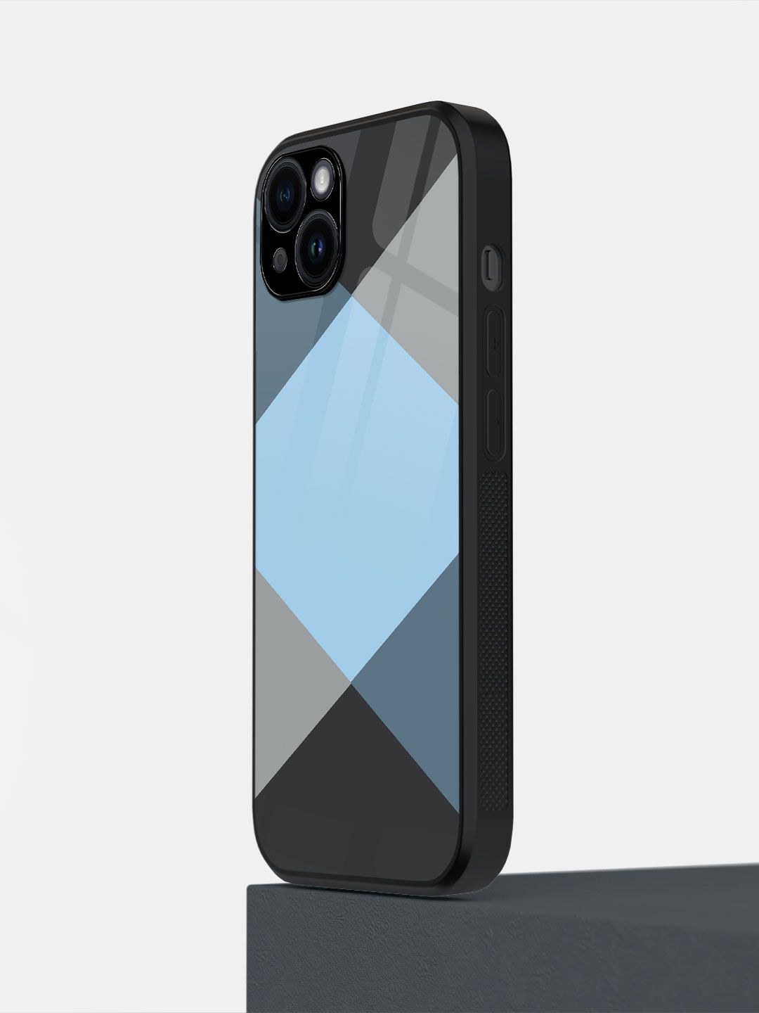 

macmerise Impact Resistant Geometric Printed iPhone 14 Plus Back Case Mobile Accessories, Blue