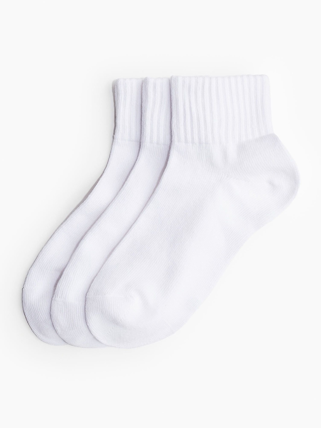 

H&M 3-Pack Dry Move Sports Socks, White