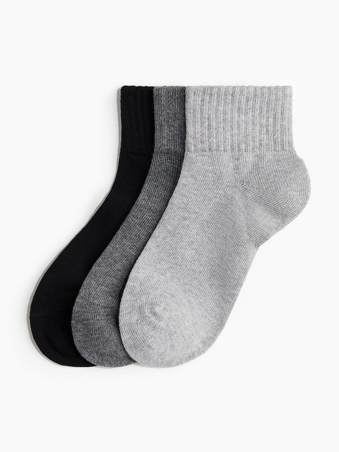 

H&M Women Pack Of 3 DryMove Sports Socks, Black
