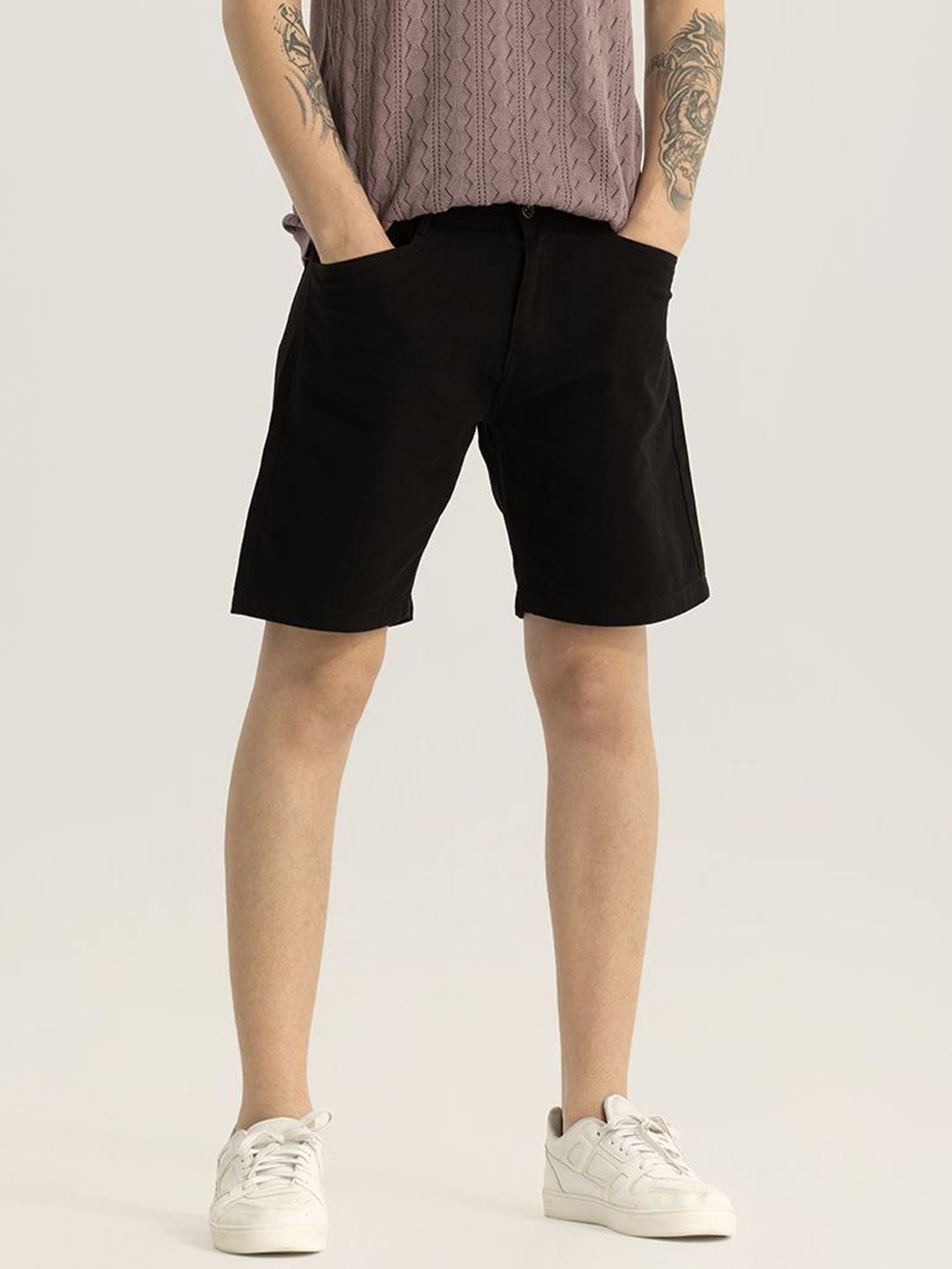 

Snitch Men Chino Shorts, Black