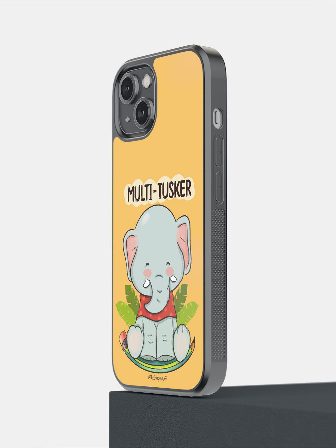 

macmerise Quirky Printed Impact Resistant iPhone 14 Back Case Mobile Accessories, Yellow