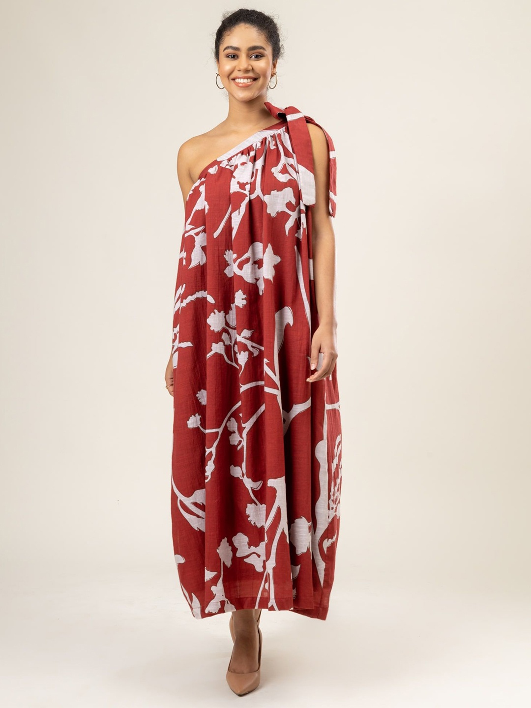 

Doodlage Floral Print Maxi Dress, Maroon