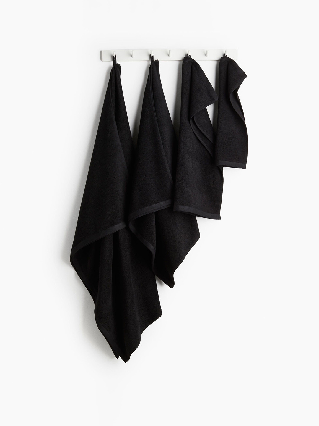 

H&M Black Terry Hand Towels