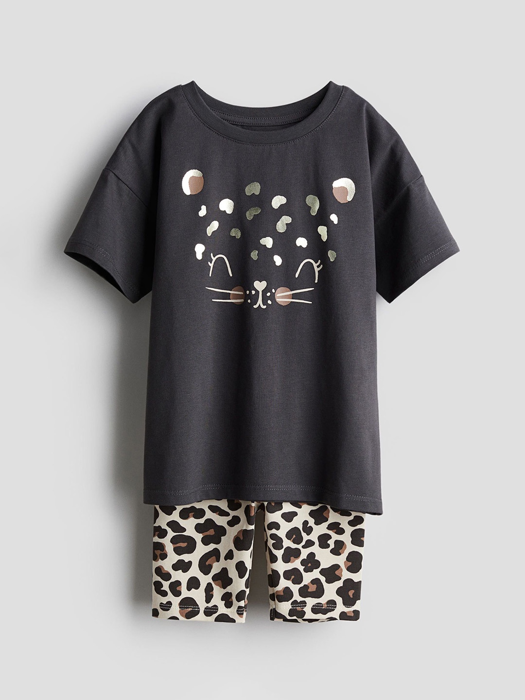 

H&M 2-Piece Printed Set, Grey