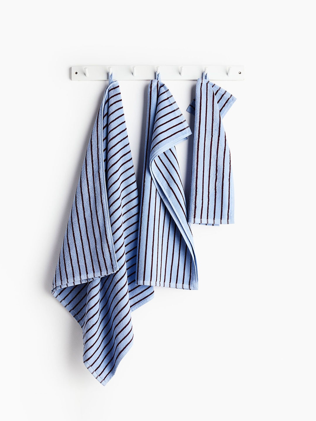 

H&M Striped Bath Towel, Blue