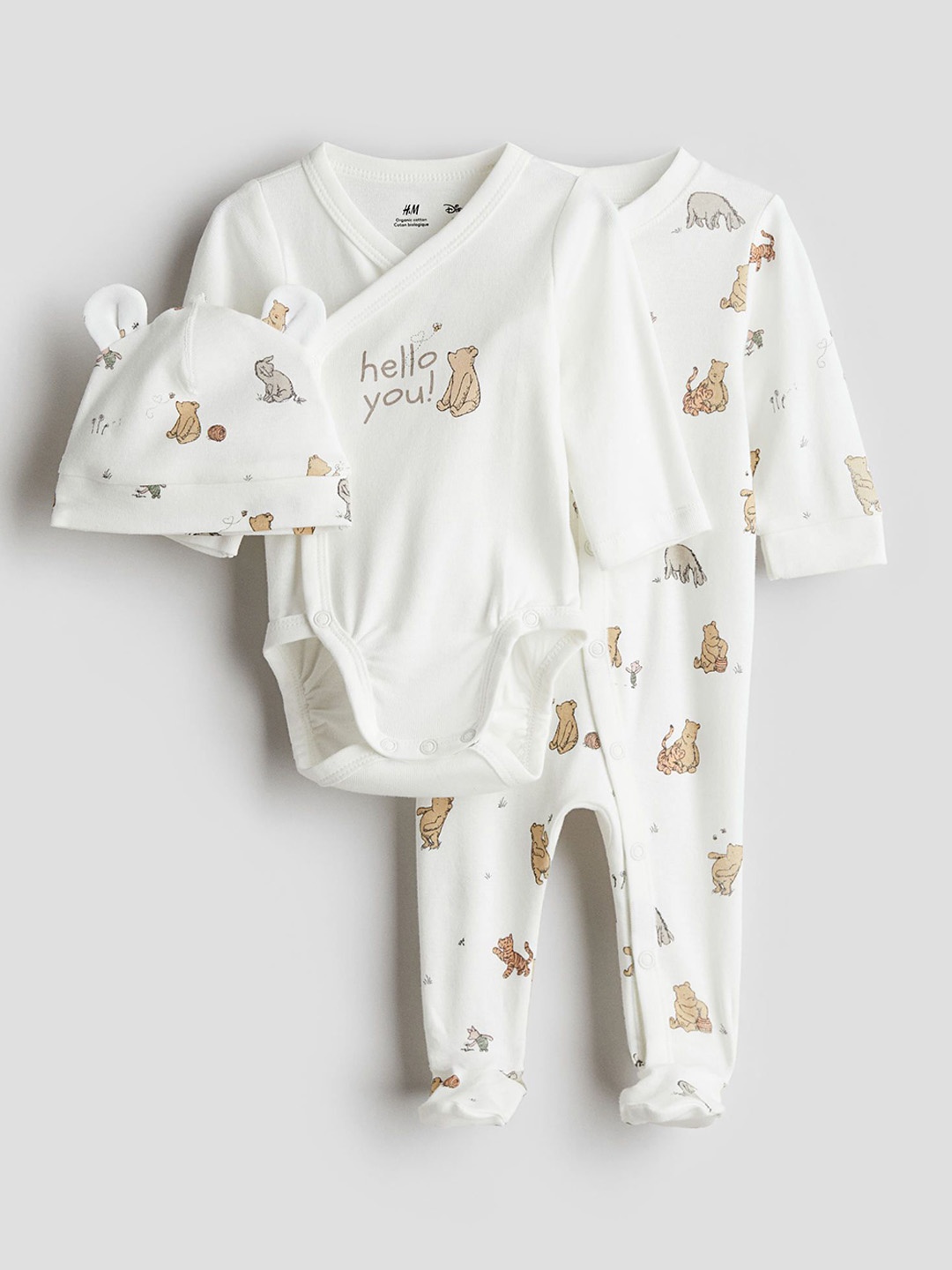 

H&M Boys 3-Piece Cotton Set, White