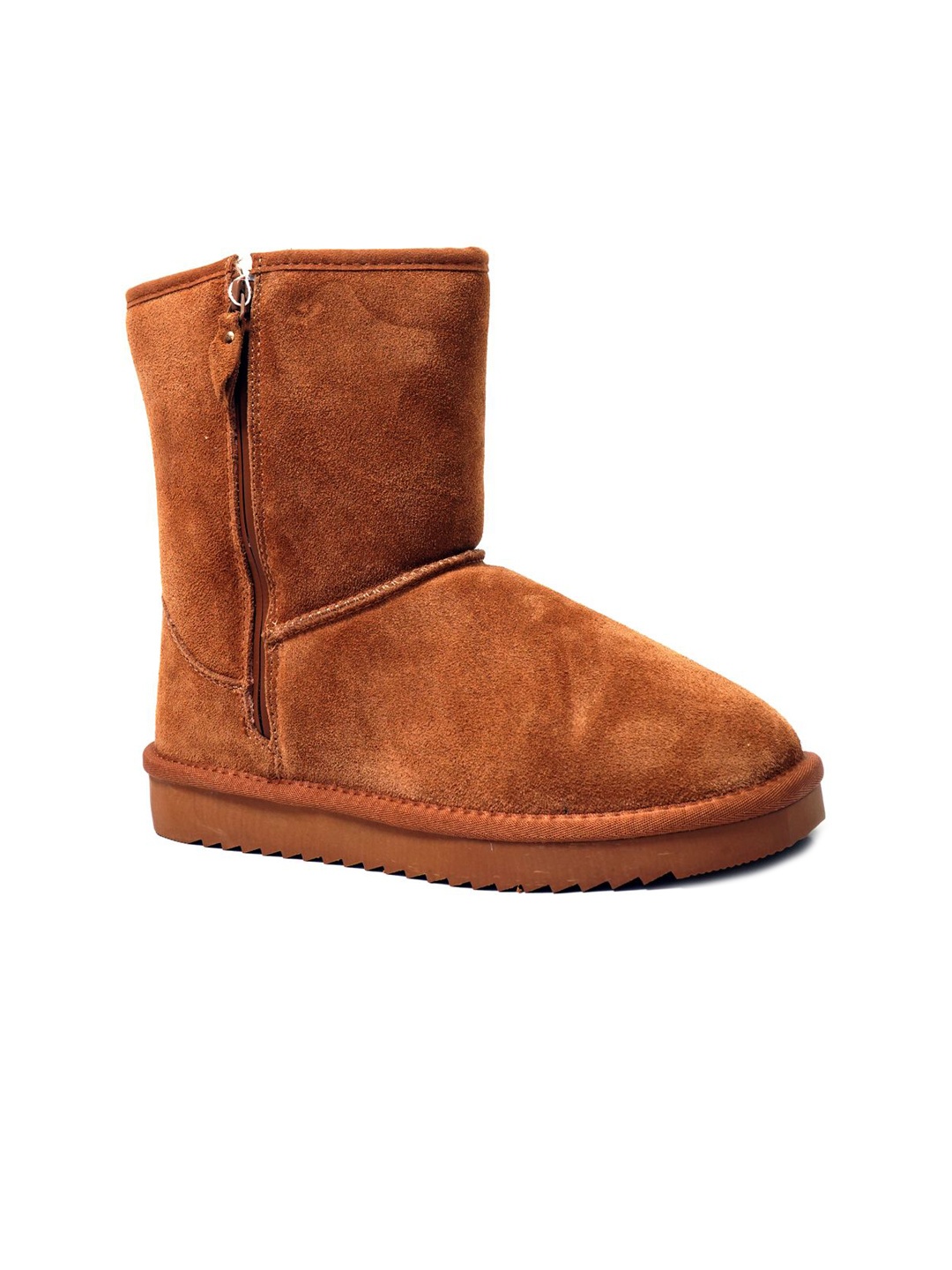 

Ronnie Women Block-Heeled Chunky Round Toe Boots, Beige