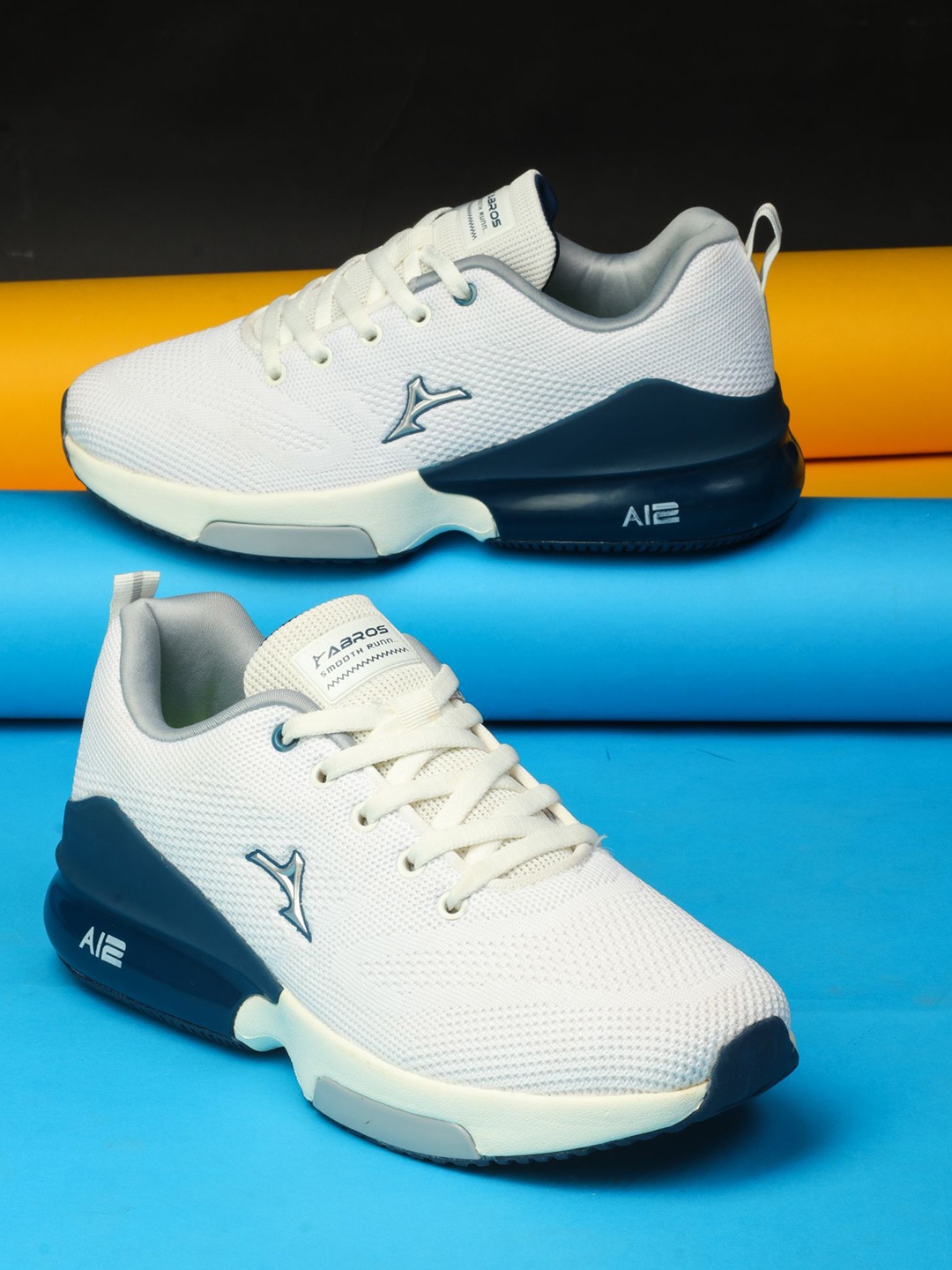 

ABROS Men Mesh Running Shoes, White