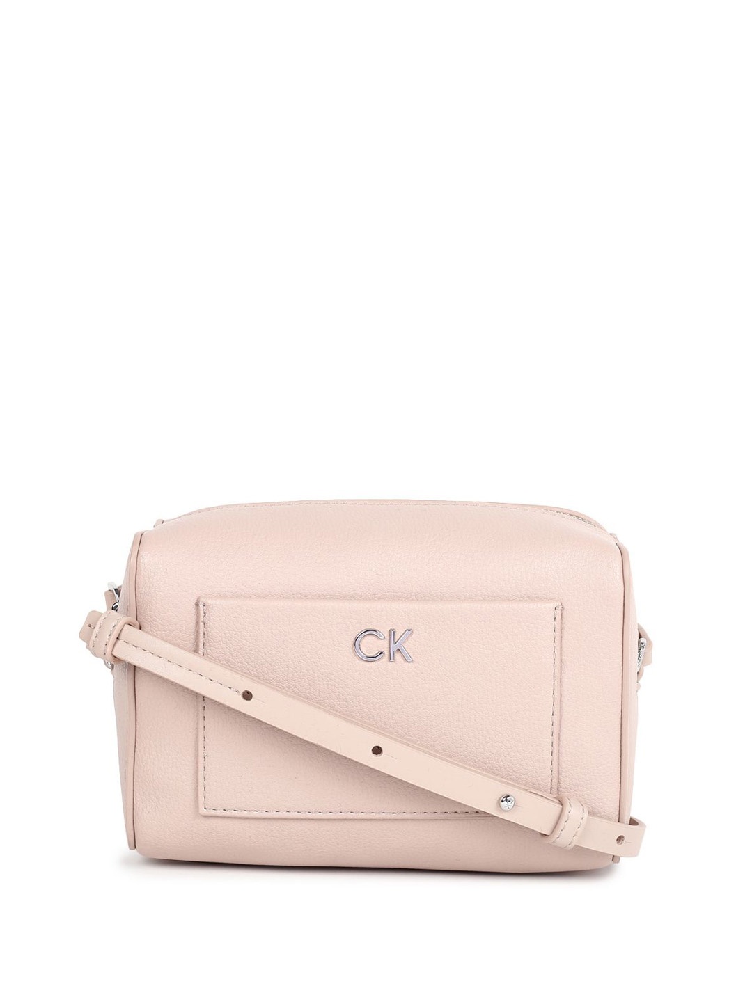 

Calvin Klein PU Structured Women Solid Sling Bag, Pink
