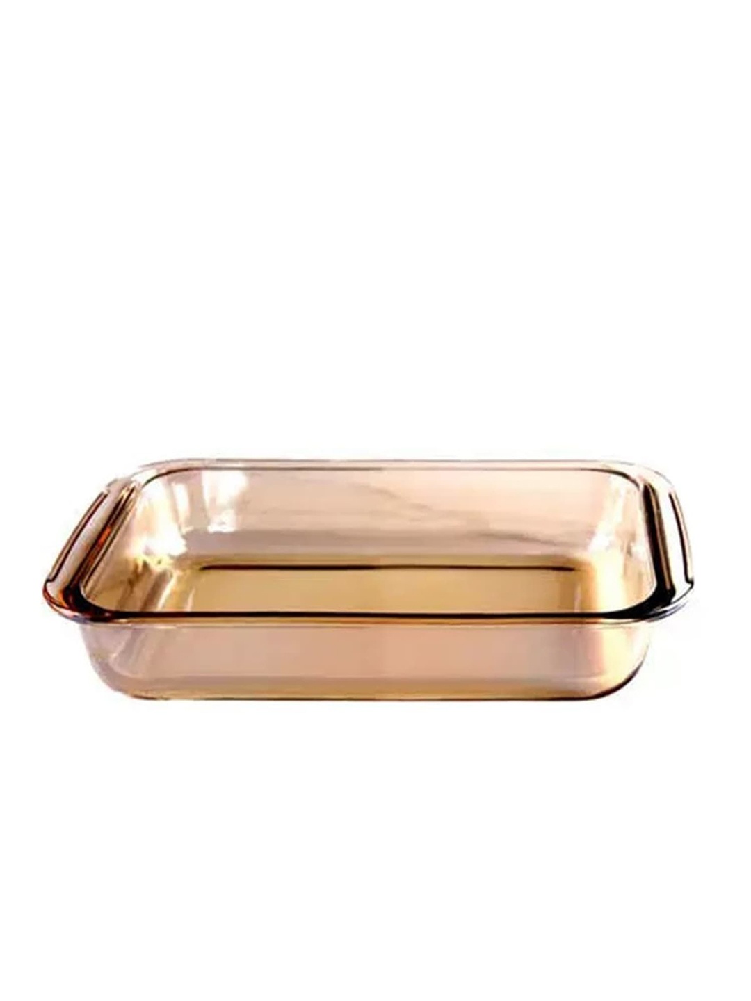

Kuber Industries Brown Glass Baking Tray