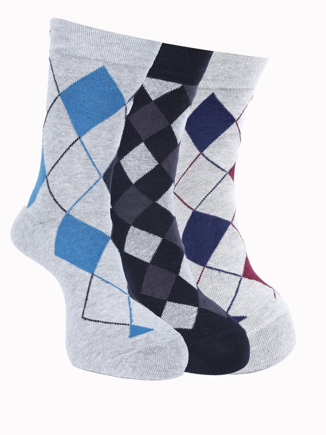 

Force NXT Men Pack Of 3 Patterned Calf-Length Socks, White