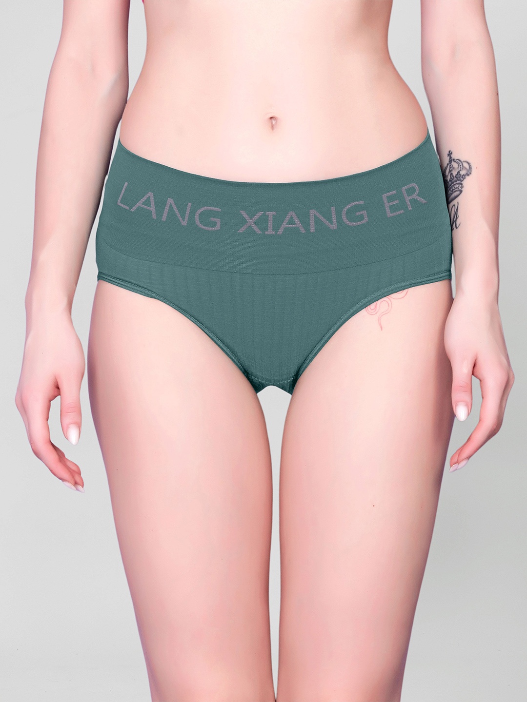 

DEALSEVEN FASHION Seamless Hipster Briefs GP110_G_R5, Green