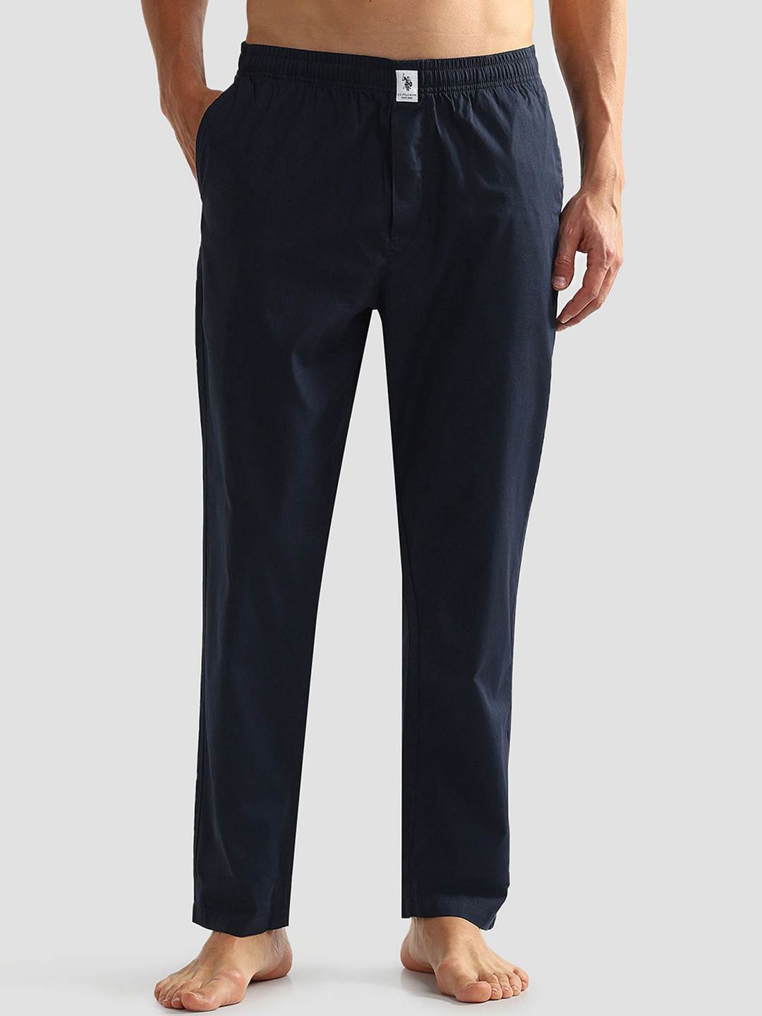 

U.S. Polo Assn. Men Lightweight Pure Cotton OELP6 Lounge Pants, Navy blue