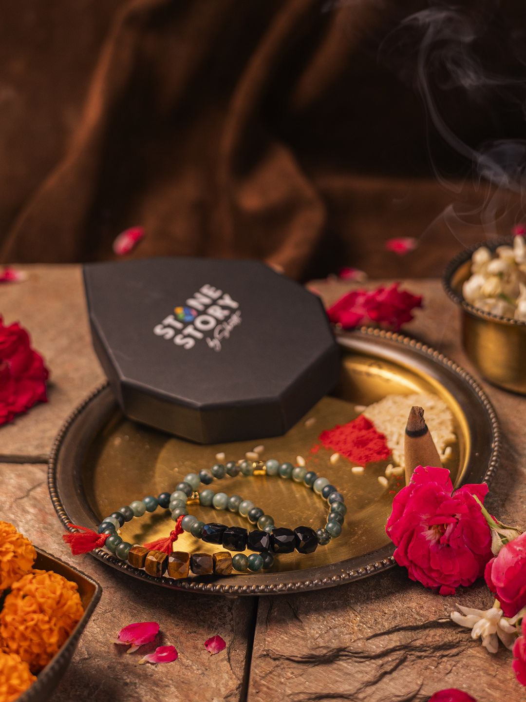

Stone Story By Shruti Wraparound Rakhi, Green