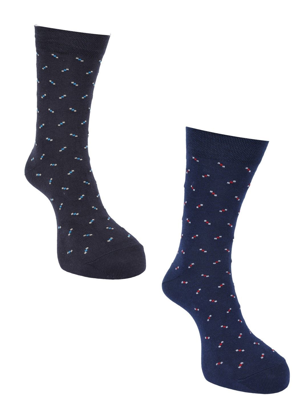 

Force NXT Men Pack Of 2 Patterned Calf-Length Socks, Black
