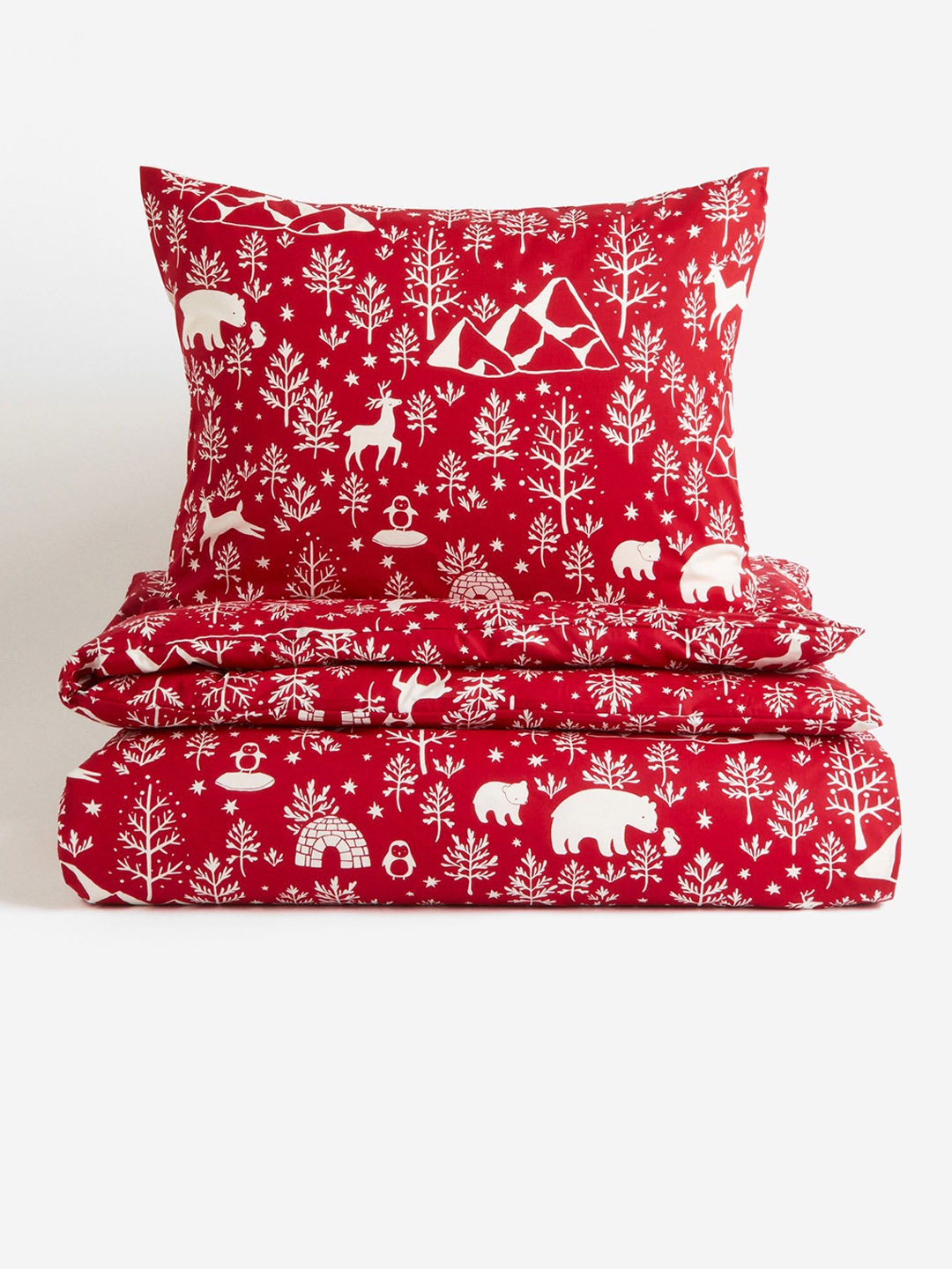 

H&M Red Cotton Single Duvet Cover