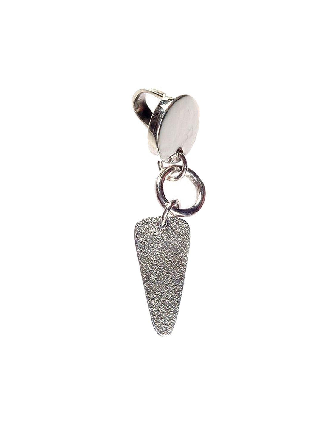 

Exotic India Sterling Matted Charm Pendant, Silver