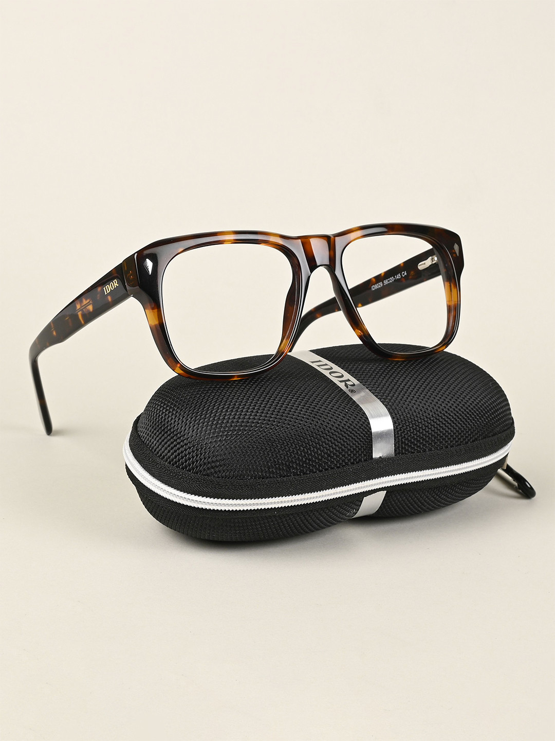 

IDOR Unisex Abstract Full Rim Square Frames, Brown