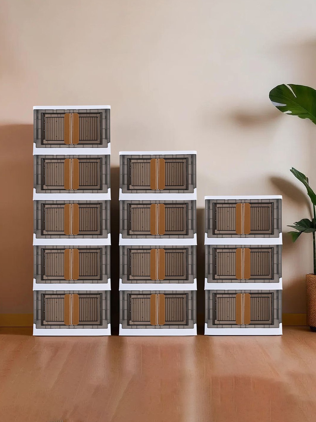 

Kuber Industries Black Set of 12 Regular Multi-Utility Organisers