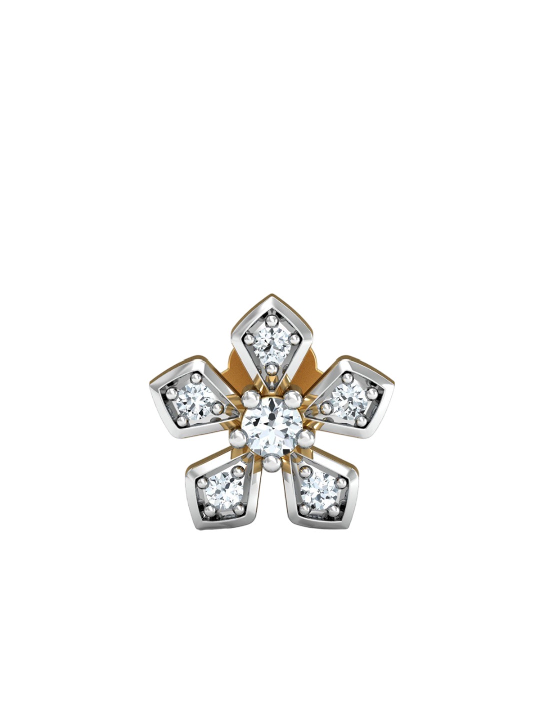 

KUBERBOX 14K Gold Blooming Floral Nosepin With Diamond-0.63 g