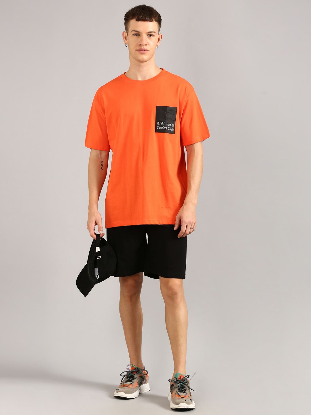 

Joven Pocket Detail Pure Cotton T-Shirt With Shorts Co-Ords, Orange