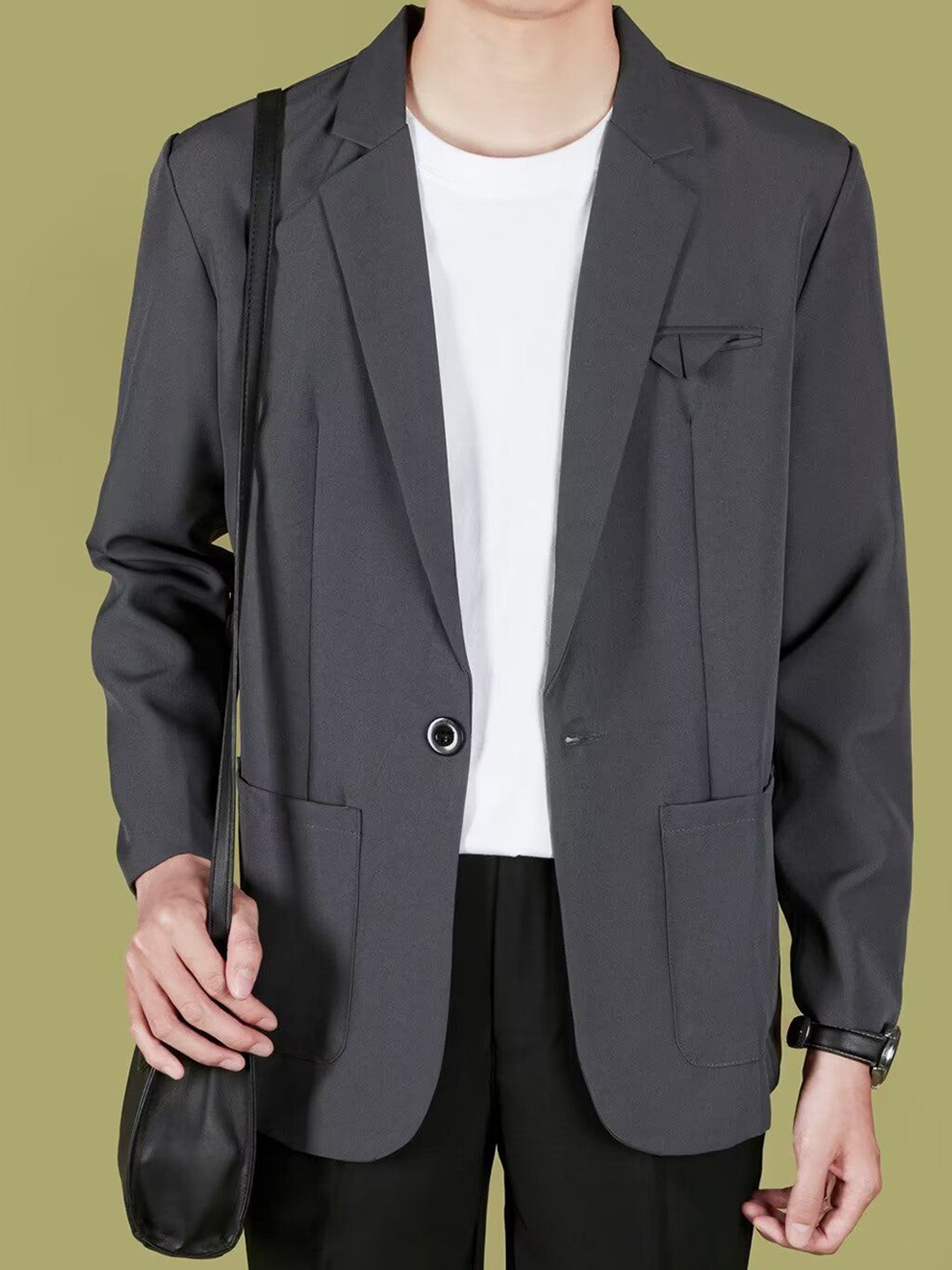 

StyleCast Men Single-Breasted Party Blazers, Black