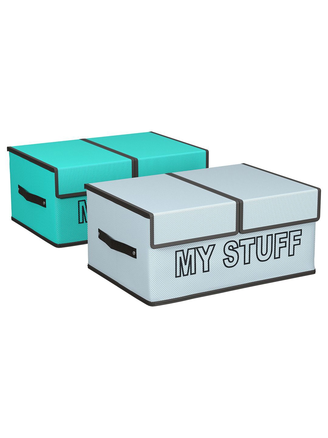 

Kuber Industries Grey Set of 2 Regular Multi-Utility Organisers