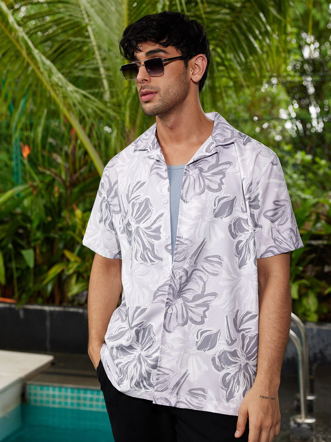 

The Souled Store Men Opaque Printed Casual Shirt, White