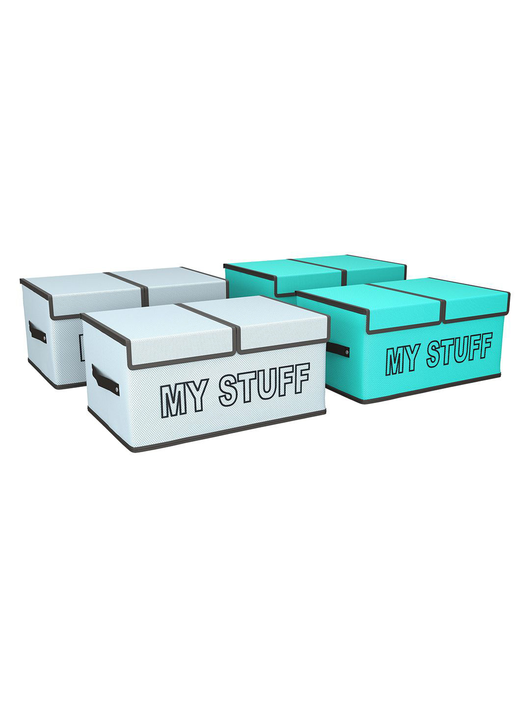 

Kuber Industries Grey Set of 4 Regular Multi-Utility Organisers