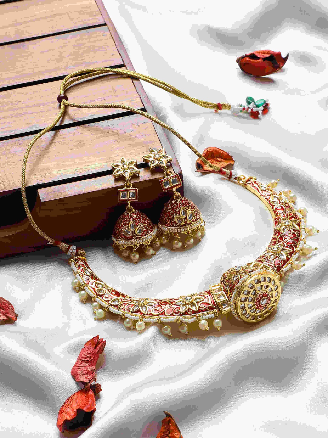 

CARDINAL Gold-Plated Stone Studded Jewellery Set
