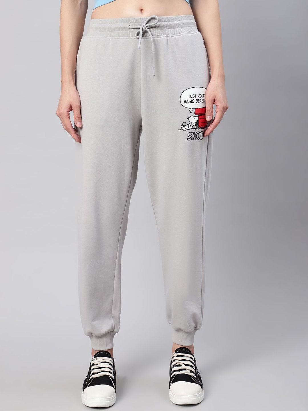 

Free Authority Women Peanuts Printed Joggers, Grey