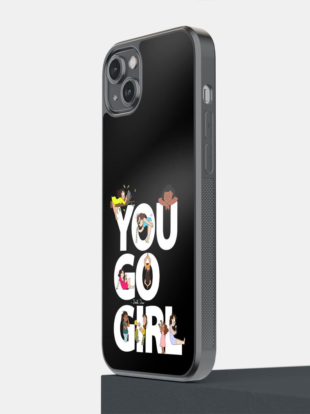 

macmerise Impact Resistant Printed iPhone 14 Plus Back Case Mobile Accessories, Black
