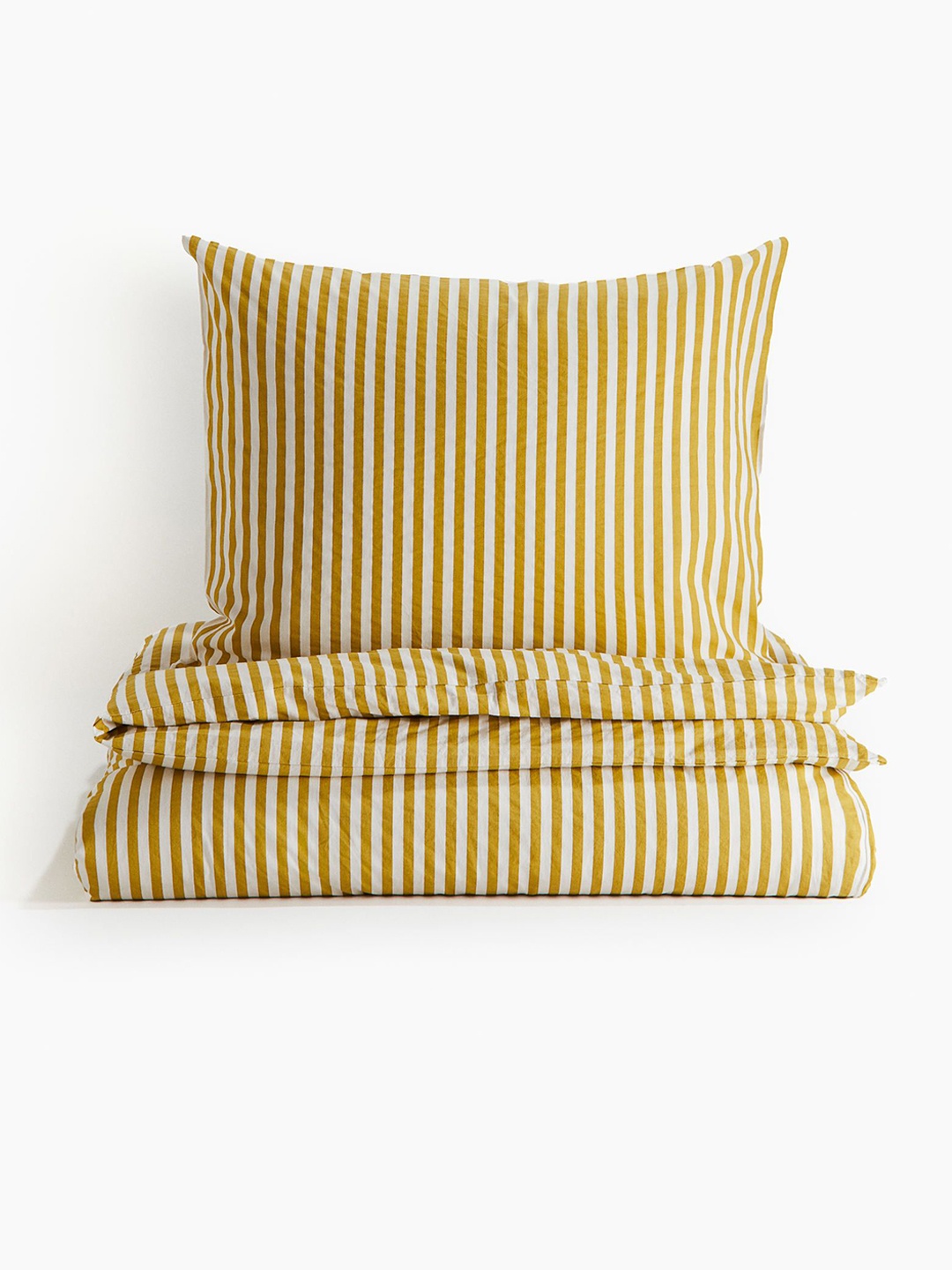

H&M Cotton single Duvet Cover Set, Yellow