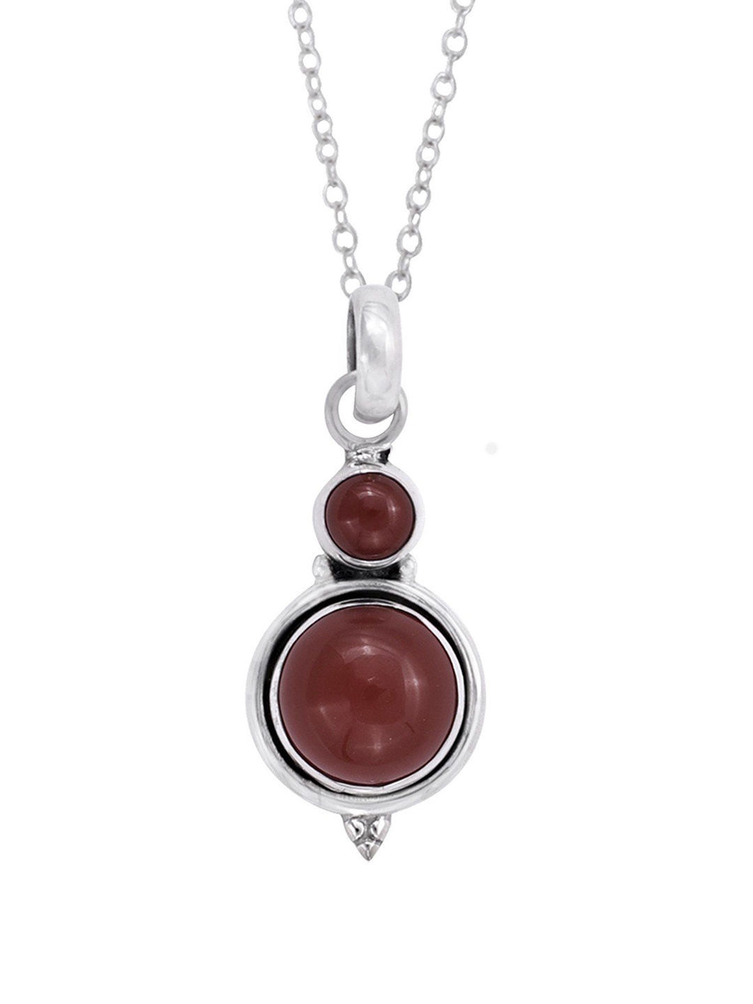 

Exotic India Carnelian Gemstone Stylish Sterling Silver Pendant