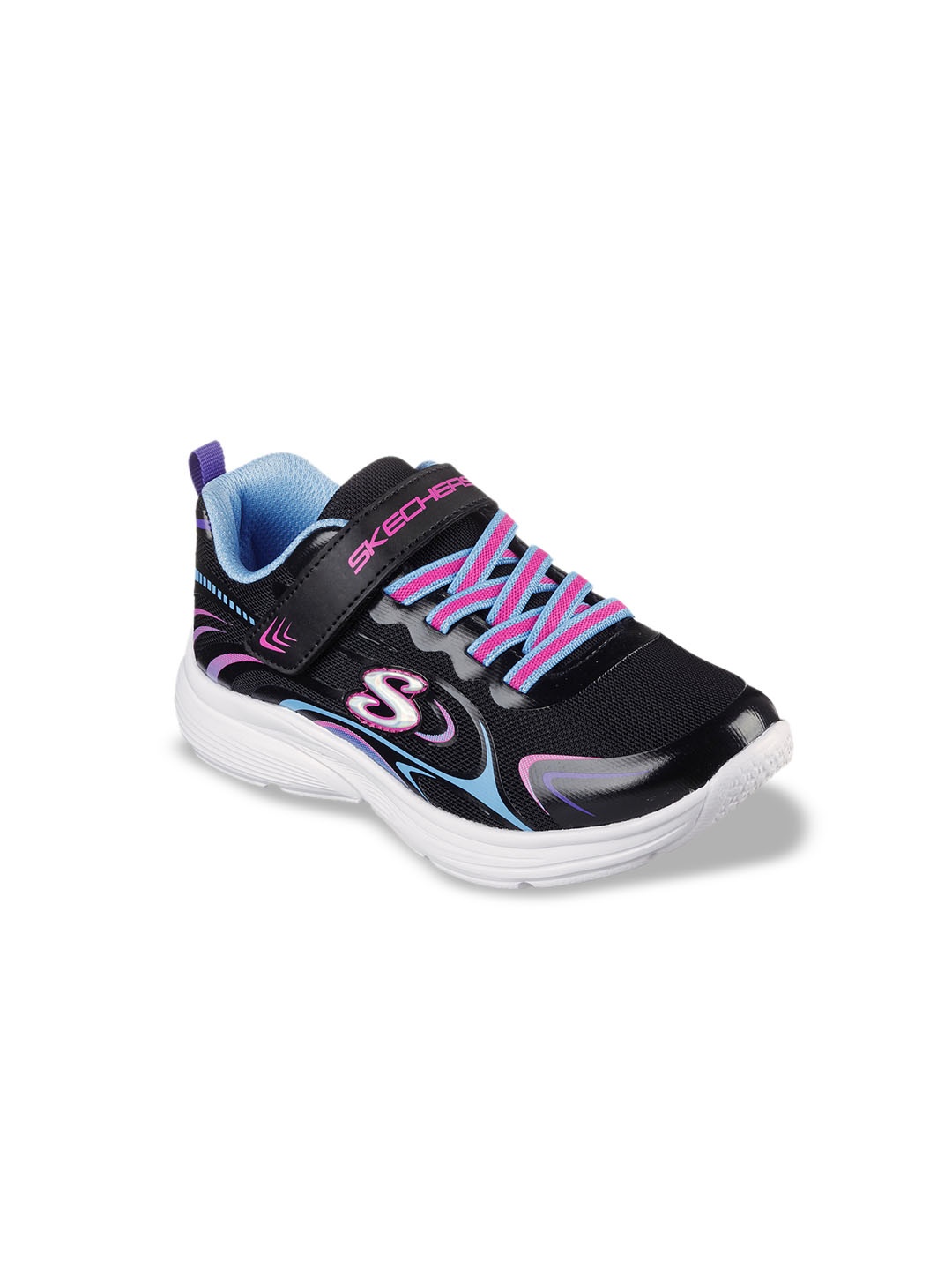 

Skechers WAVY LITES Girls Casual Sneakers, Black