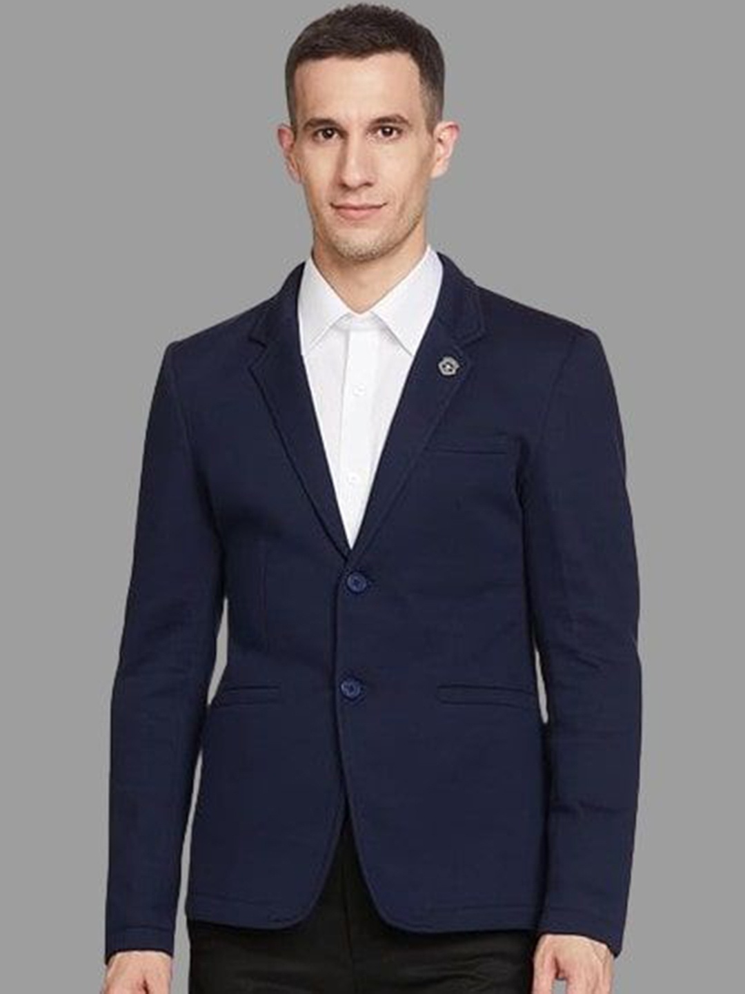 

Fort Collins Single-Breasted Blazer, Navy blue