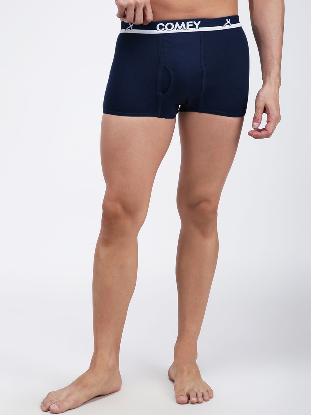 

AMUL COMFY Pure Cotton Mid-Rise Trunks AC-MTROE-AF-S-1PC, Blue